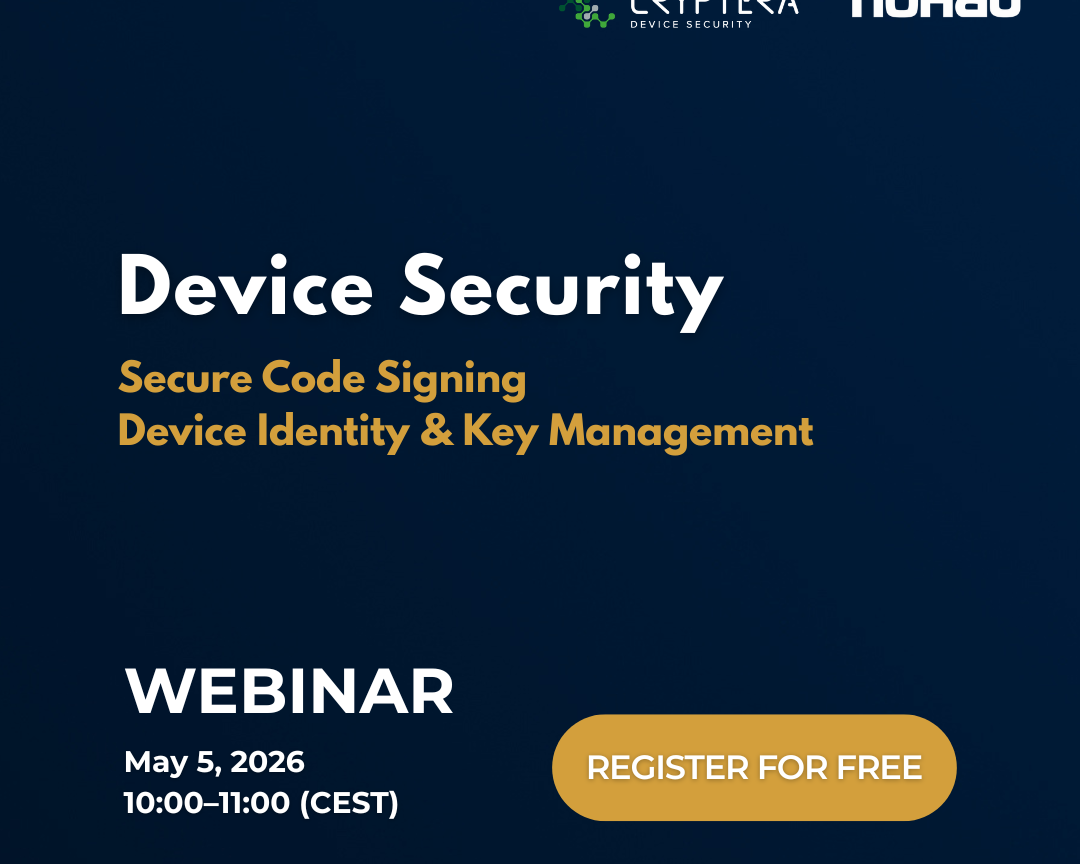 Webinar: Device Security - Secure Code Signing, Device Identity and Key Management